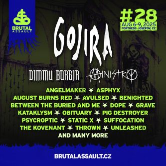 Brutal Assault #28: Primeras bandas Gojira, Dimmu Borgir, Ministry y dosis de old school Death Metal